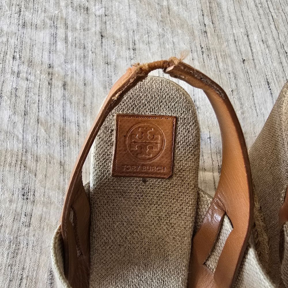 Tory Burch Cream Espadrille Sandals - Picture 5 of 9